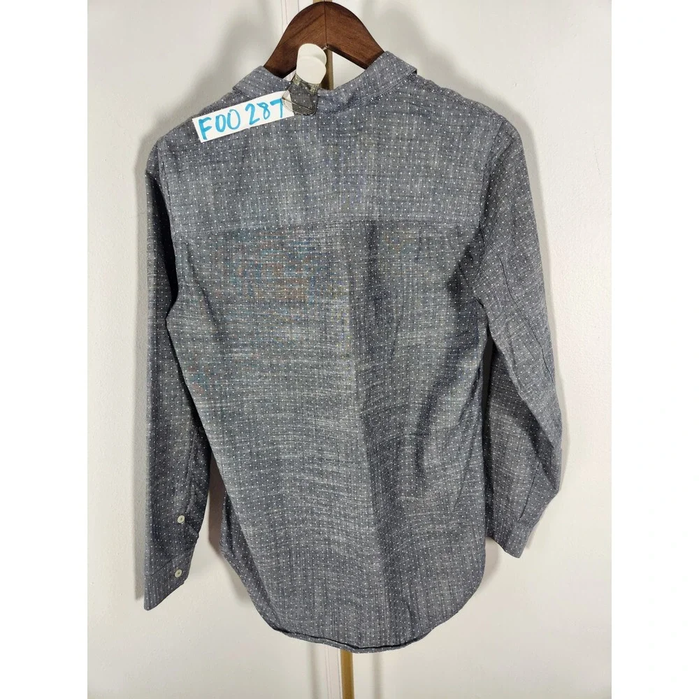 Banana Republic Soft Wash Mens Gray Dot Button Down Shirt‎ Size Small